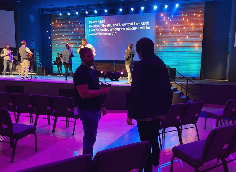 Zach Elkins discussing ideas